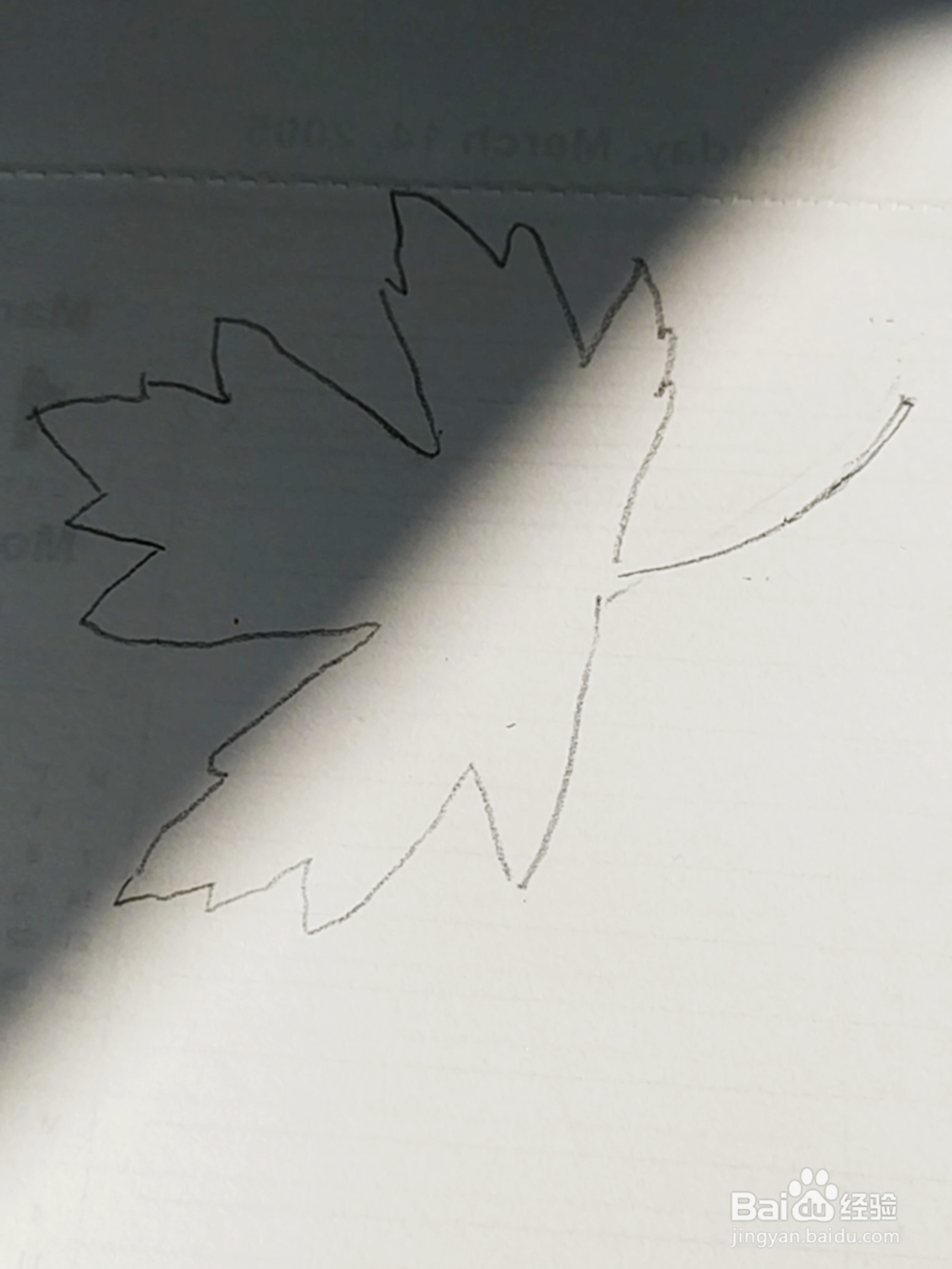 简笔画：红色枫叶画法