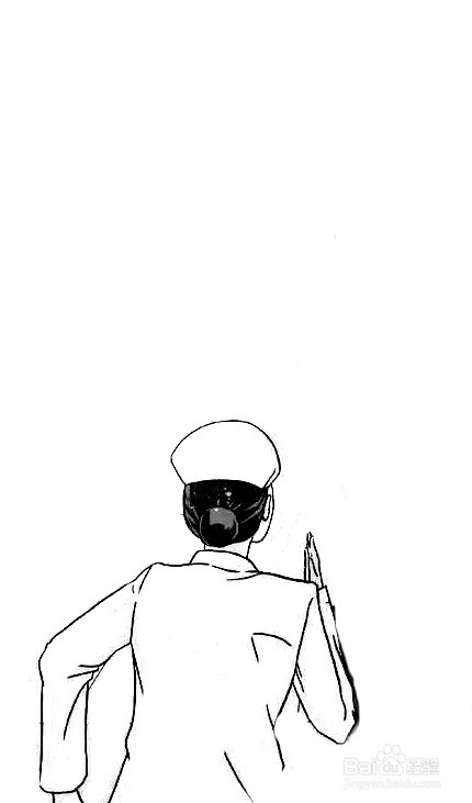 医护人员抗击疫情简笔画