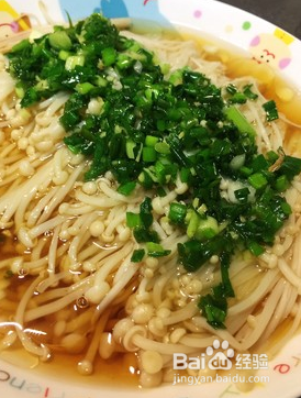 葱油金针菇的做法