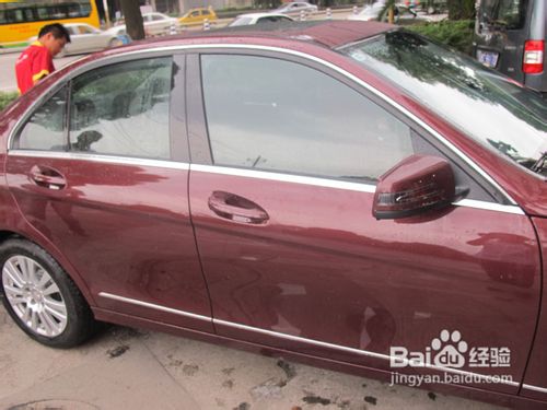 奔驰C200全车3M贴膜|前挡晶锐70+侧后蓝色魔力