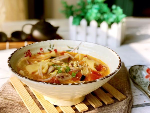 玉米面番茄面片汤