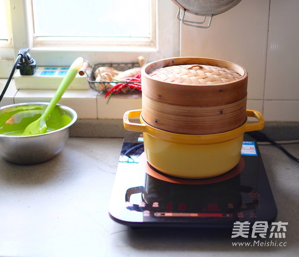 菠菜蒸蛋糕的做法
