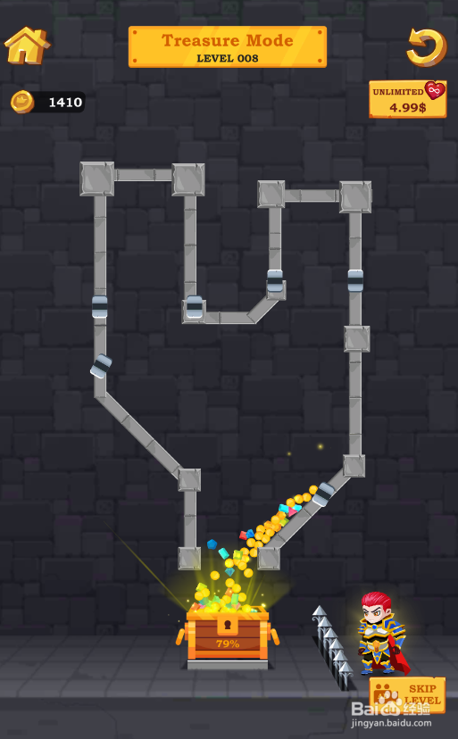 Teen Hero里Treasure Mode的LEVEL 8怎样通过