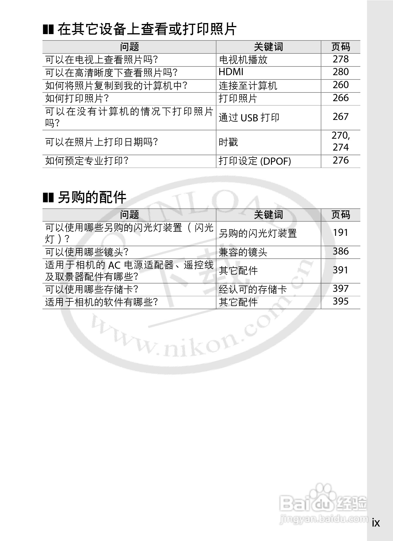 尼康D3数码相机使用说明书:[2]
