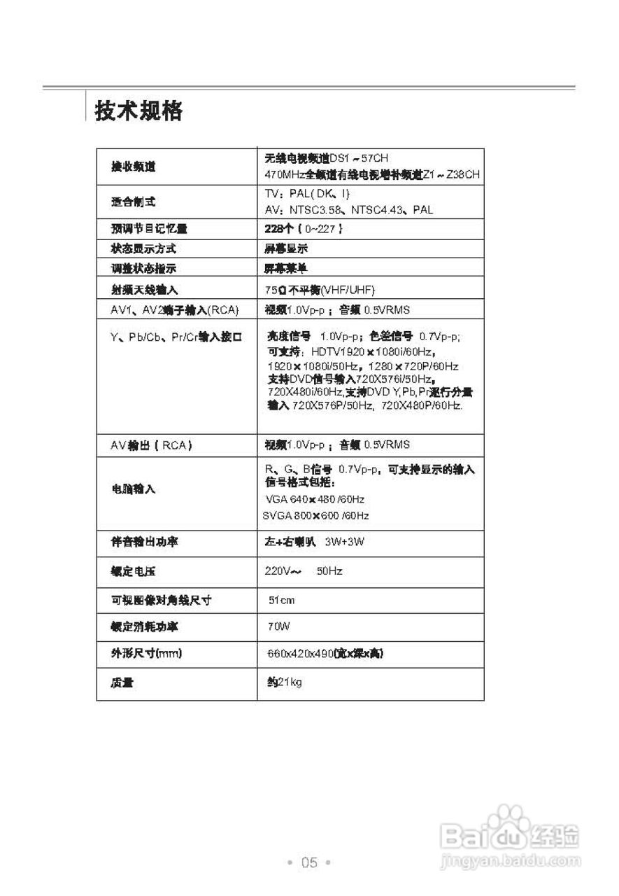 TCL王牌HD21E64S彩电使用说明书