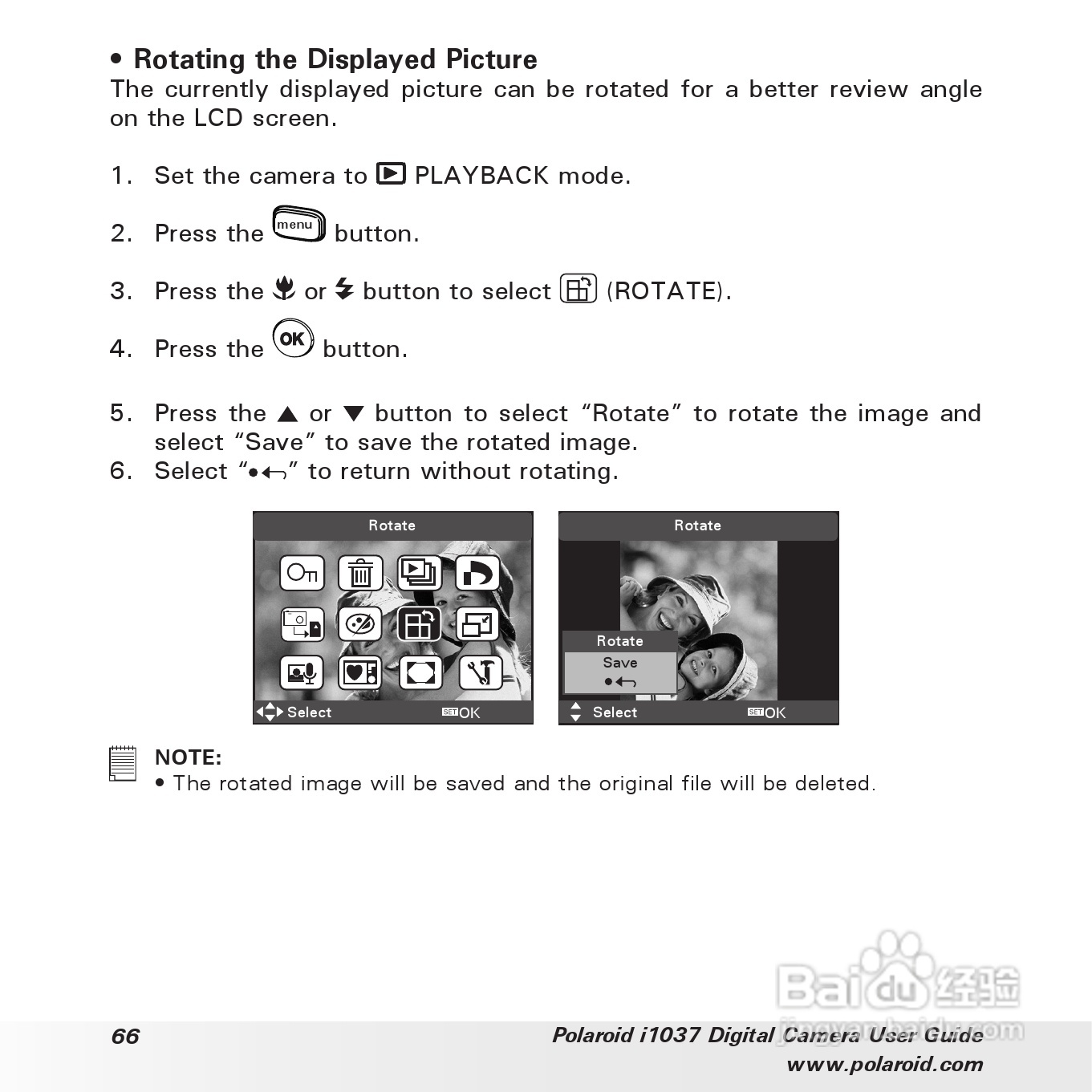 宝丽来Polaroid i1037数码相机使用说明书:[7]
