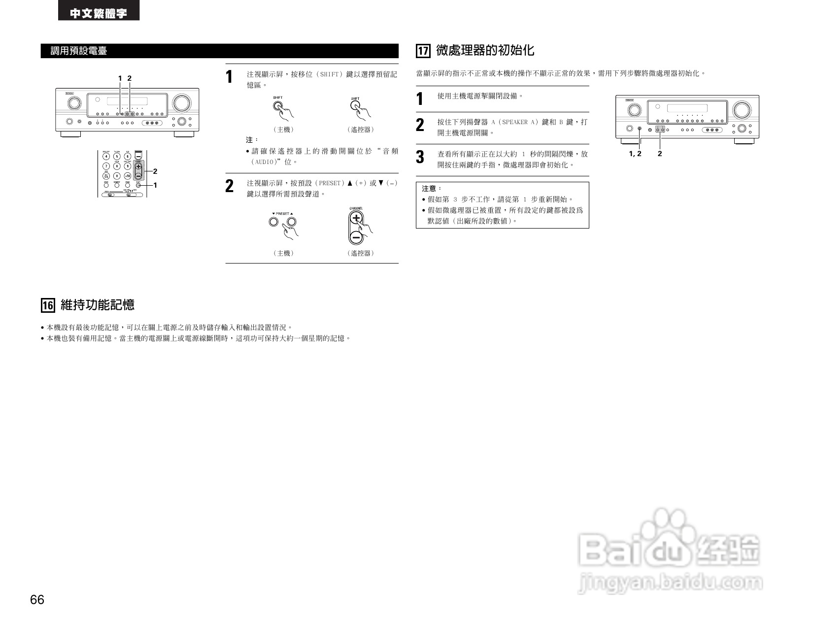 BENON AVR-1705功放操作说明书:[4]