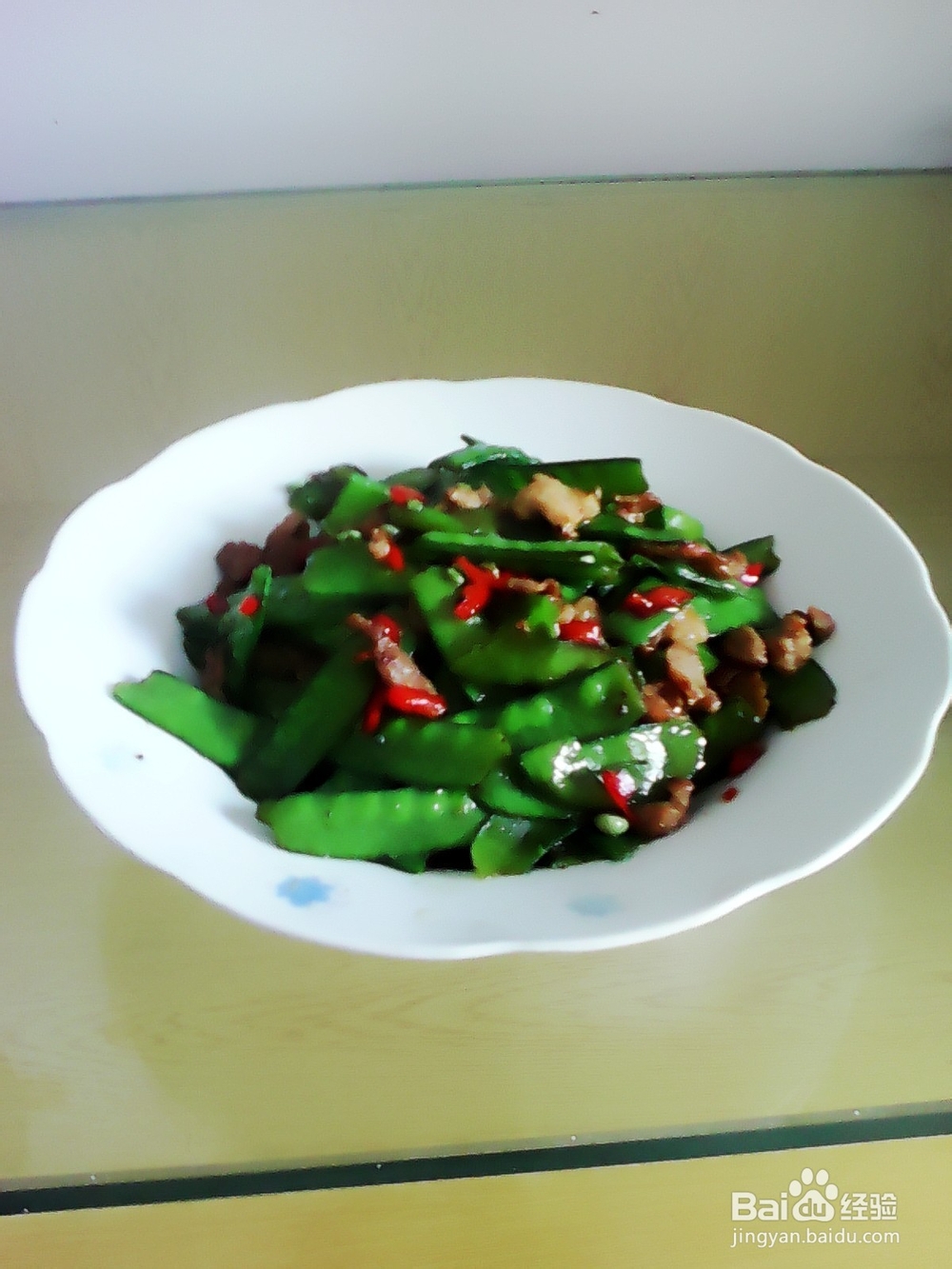 肉丁爆炒荷兰豆