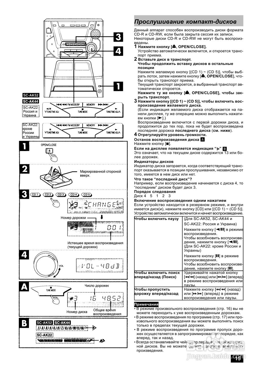 Panasonic SC-AK52/AK44/_AK22录音机说明书:[1]