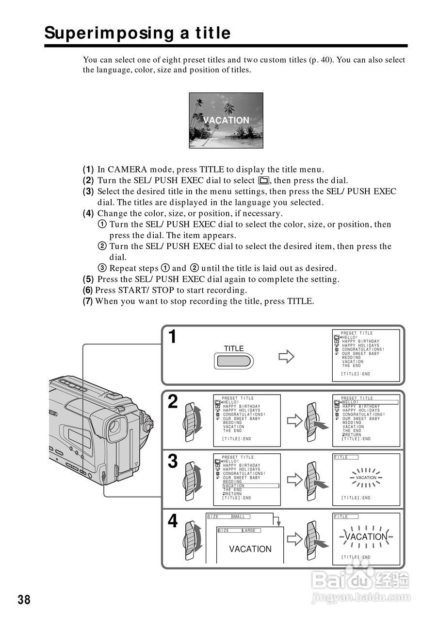 索尼CCD-TR818模拟摄像机说明书:[4]