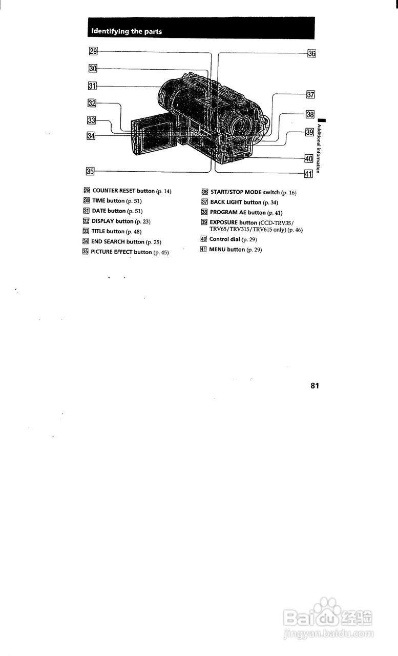 索尼CCD-TRV65模拟摄像机说明书:[9]