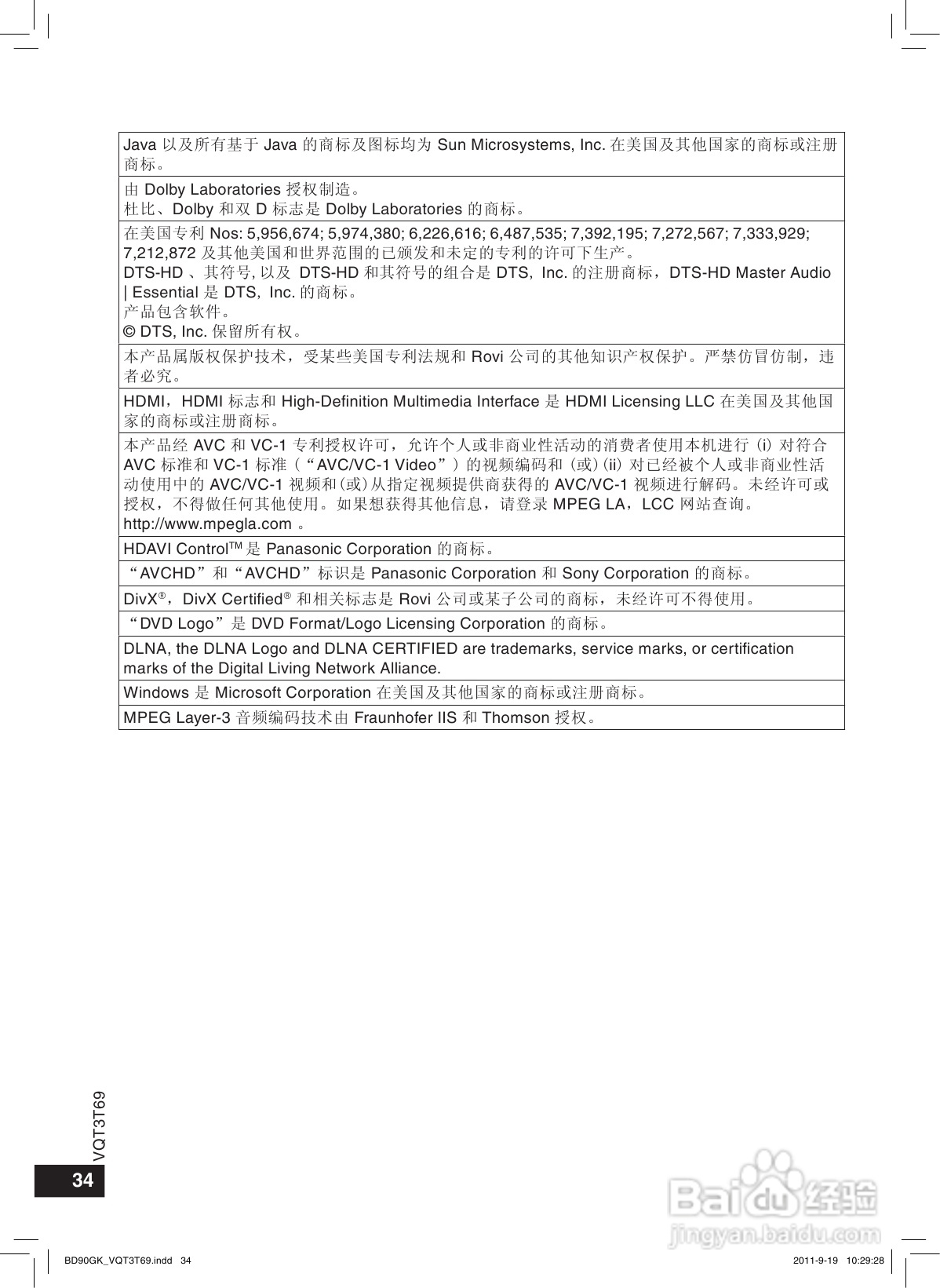 松下DMP-BD90蓝光播放机使用说明书:[2]