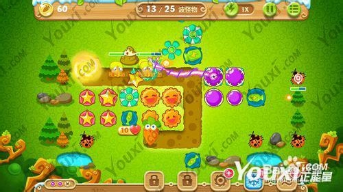 保卫萝卜2第17关攻略 森林17宝石金萝卜教程