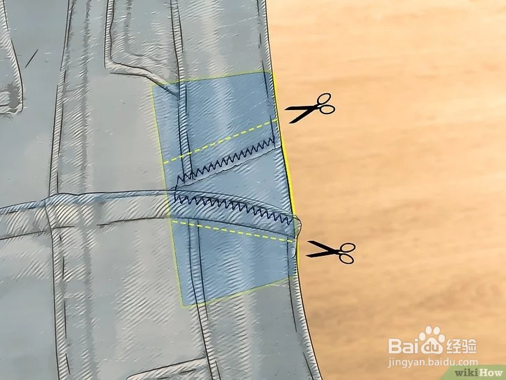 如何加大牛仔裤腰