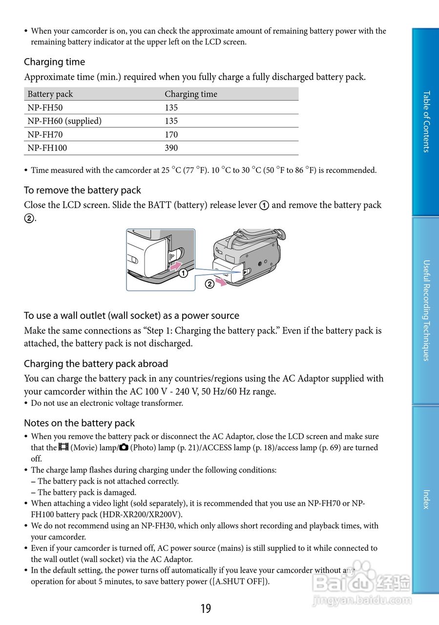 索尼HDR-XR200V数码摄像机使用说明书:[2]