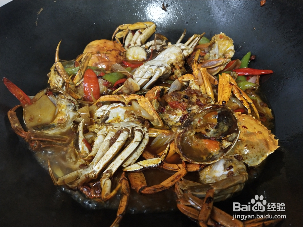 自己做好吃到爆的香辣大闸蟹海鲜美食