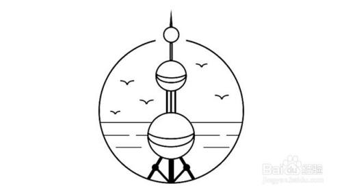 东方明珠怎么画