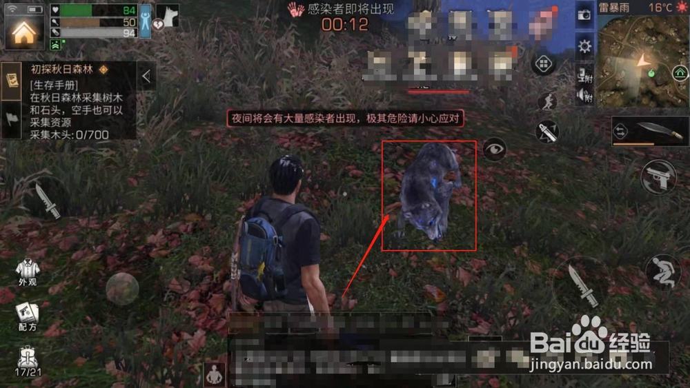 明日之后，在野外打狼和找房子取暖