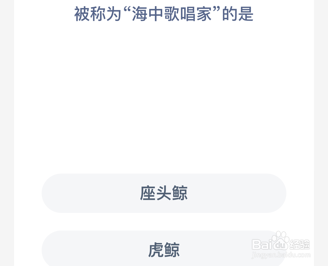 神奇海洋：被称为海中歌唱家的是