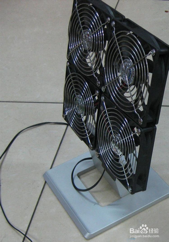 报废电源风扇环保再利用制作台扇