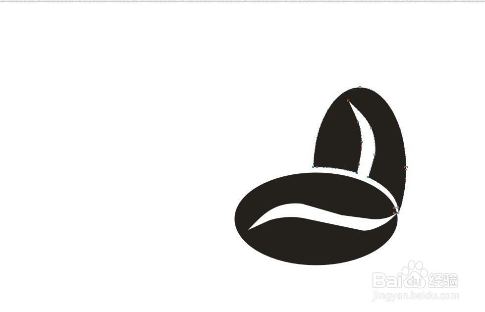 CorelDRAW软件怎么绘制 咖啡豆矢量小图标？