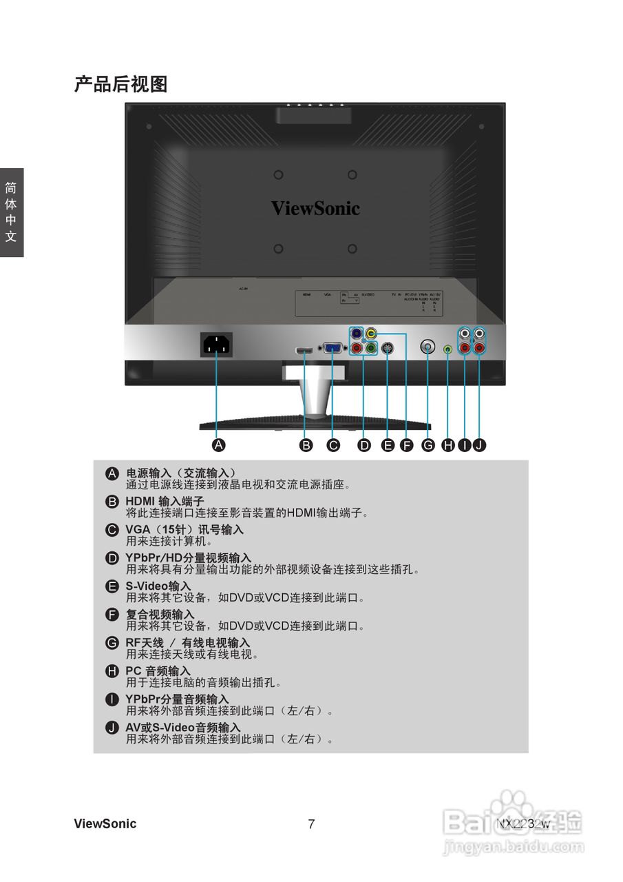 ViewSonic优派NX2232w电视机说明书:[1]