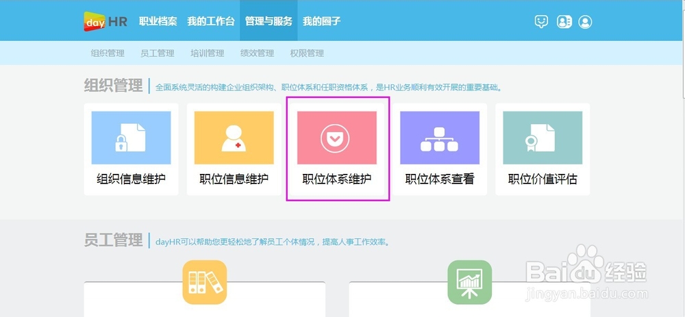 dayHR人力资源管理软件——职位体系建设