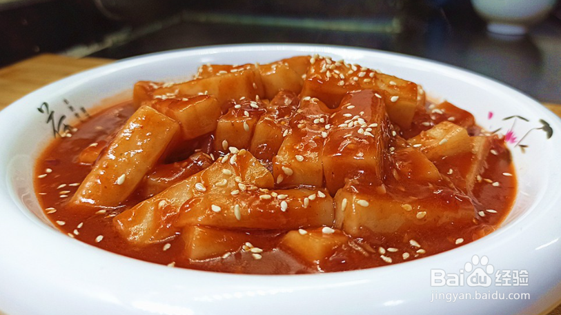 家庭版香甜微辣的辣炒年糕