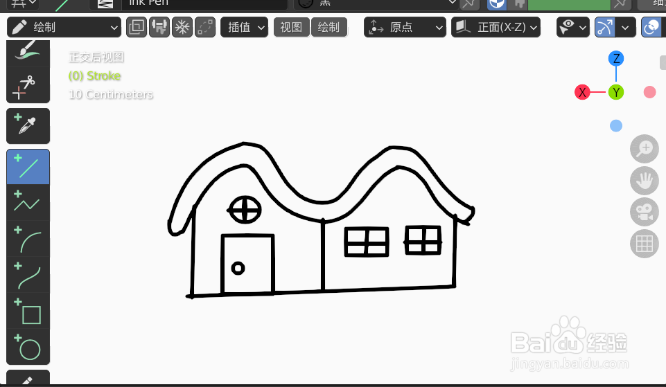 如何使用blender2.9快速设计雪房子的2D简图模型