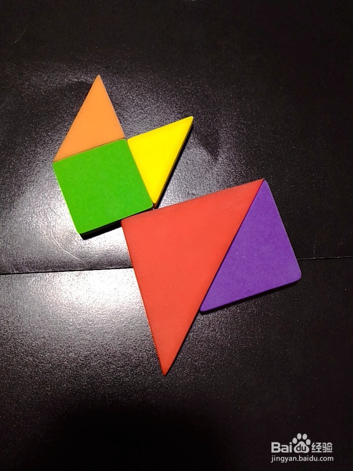 怎样用七巧板拼一只猫