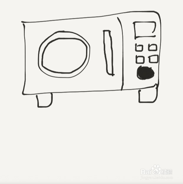 涂鸦系列之如何画家用微波炉