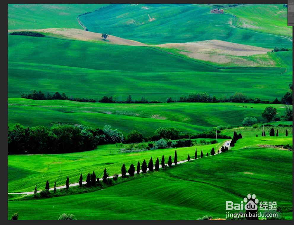 photo shop如何将彩色风景图变成黑白图