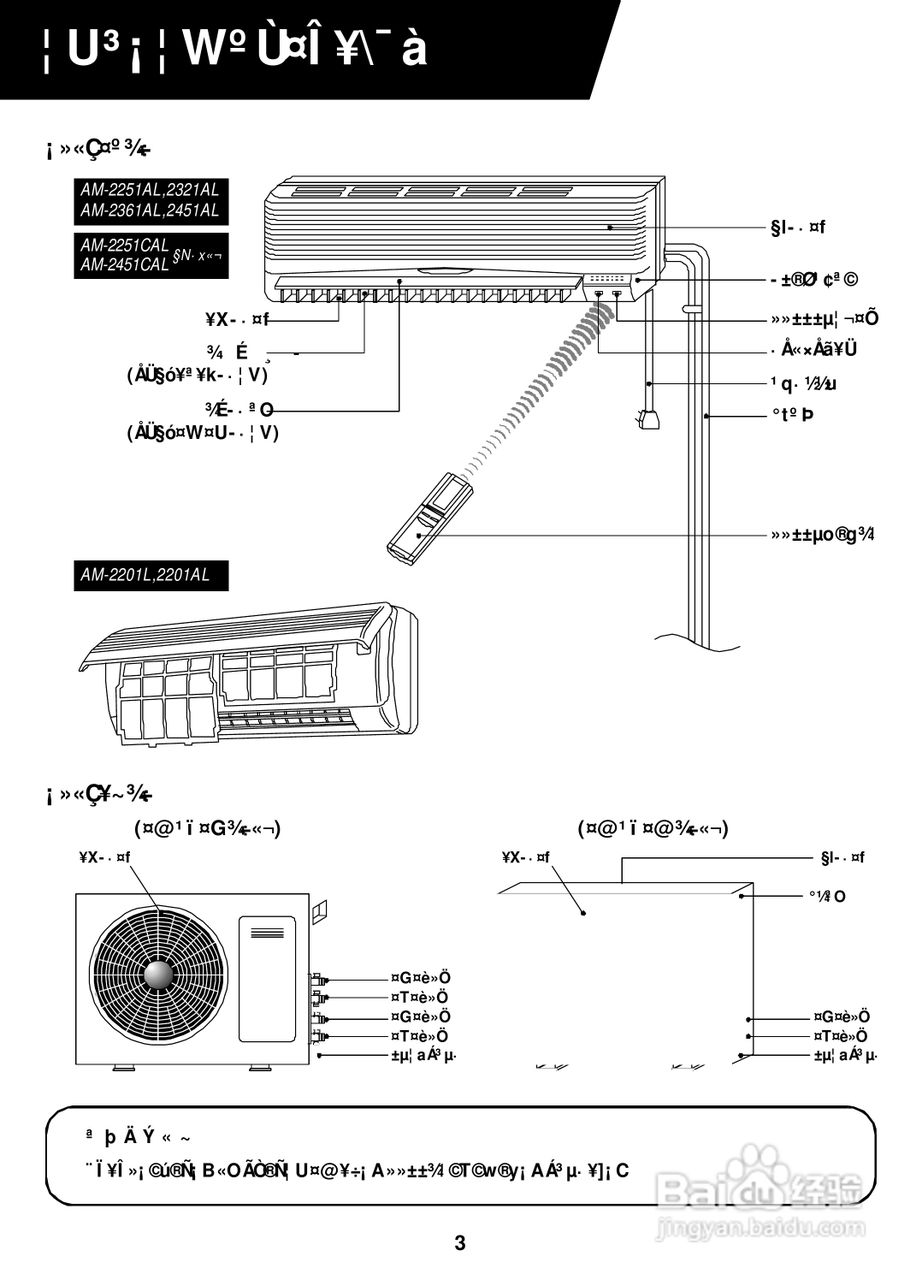 声宝AM-2361AL型分离式冷暖气机说明书:[1]