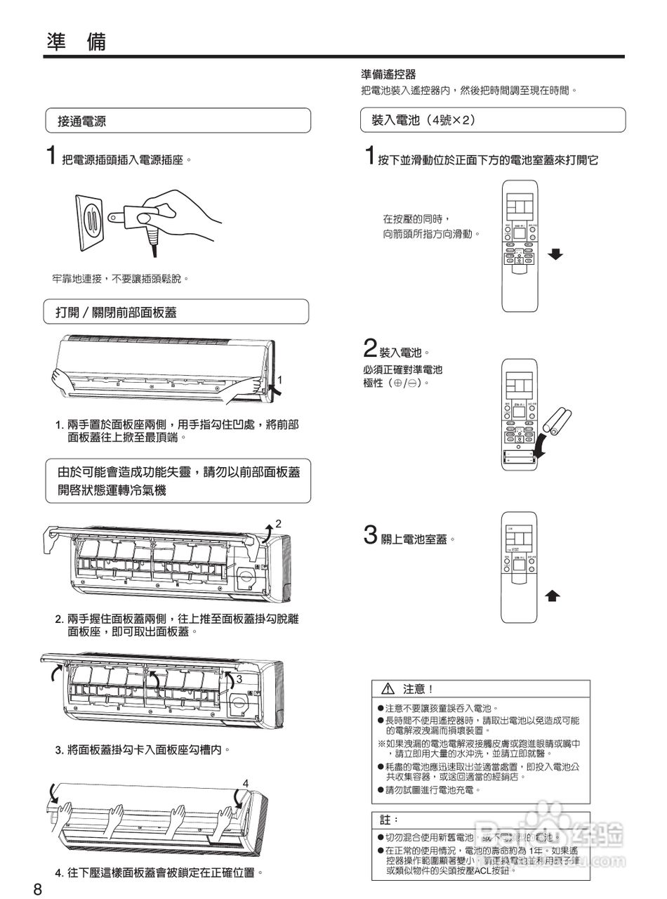 声宝AM-QF25／AU-QF25冷气机说明书:[1]
