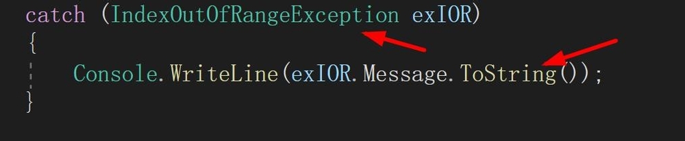 C#如何捕获下标越界异常