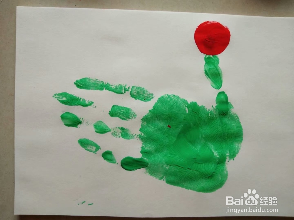 创意手指画——鸭子