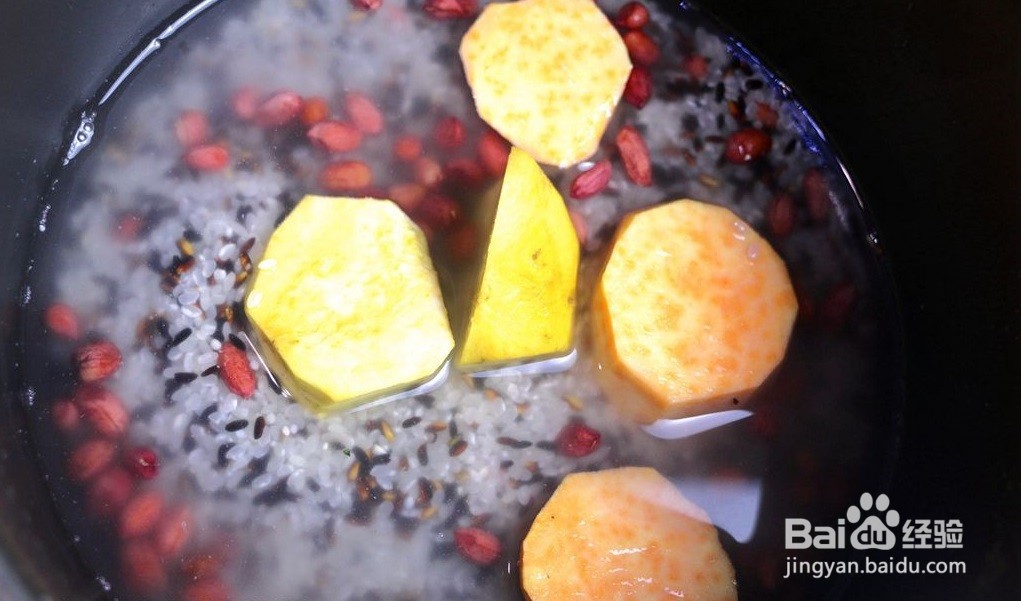 花生甘薯紫米饭怎么做