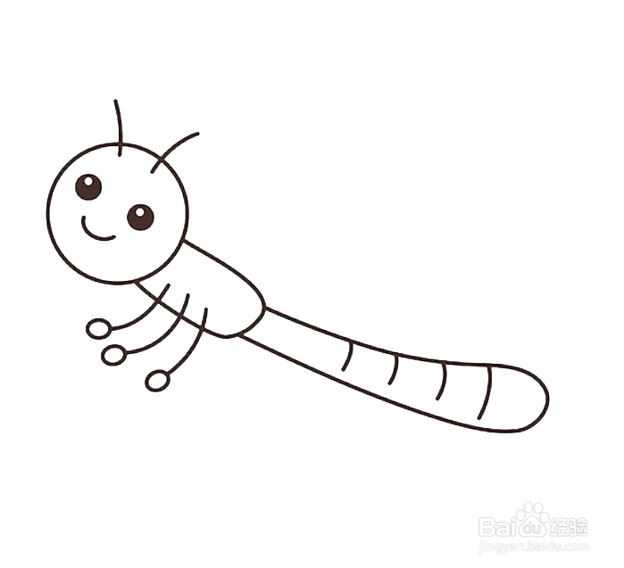 幼儿园如何教小朋友画蜻蜓的简笔画？