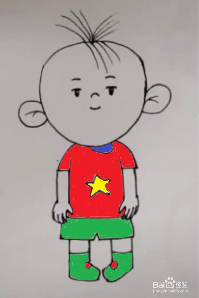 简笔画大耳朵图图的画法