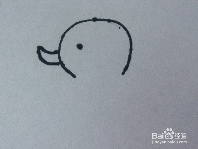 如何画鸭子的儿童画？