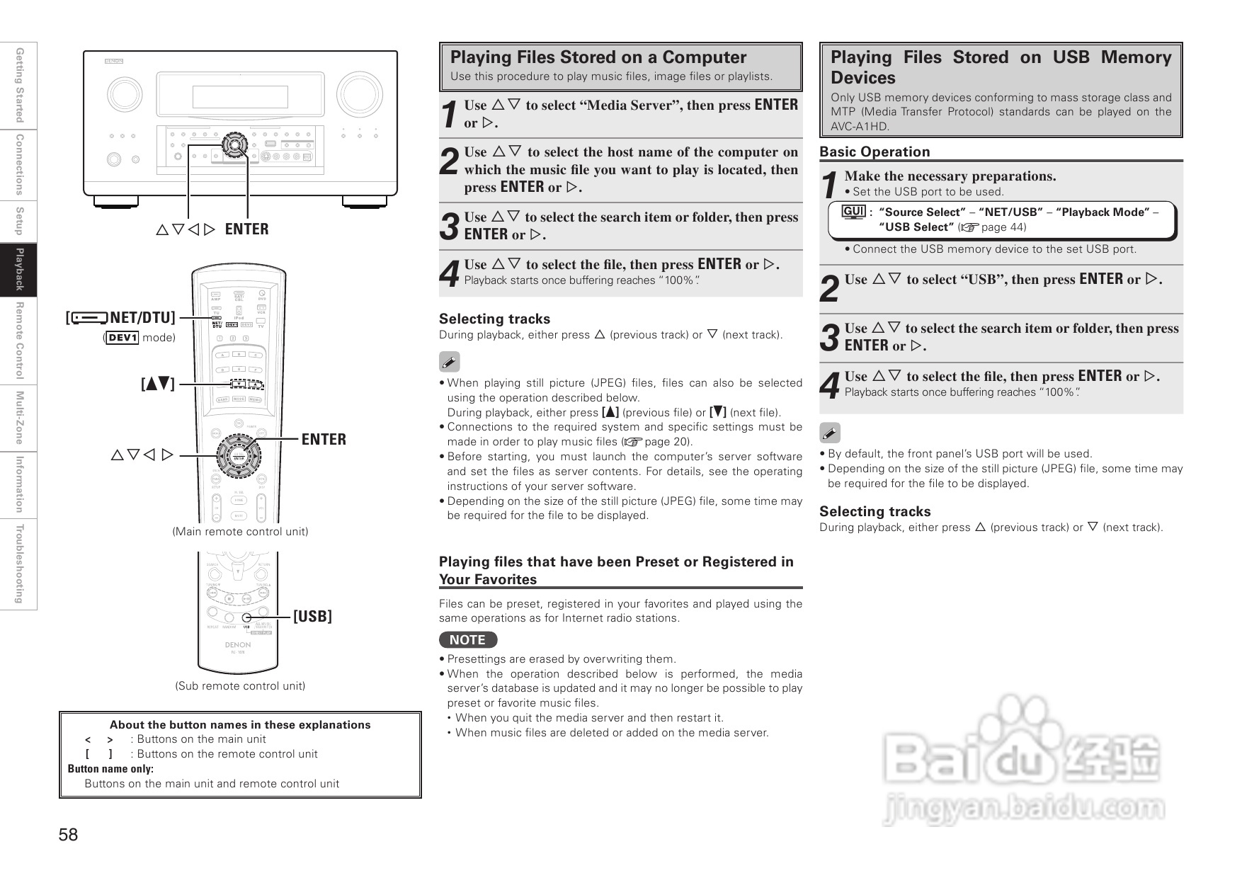 DENON AVC-A1HD功放操作说明书:[4]