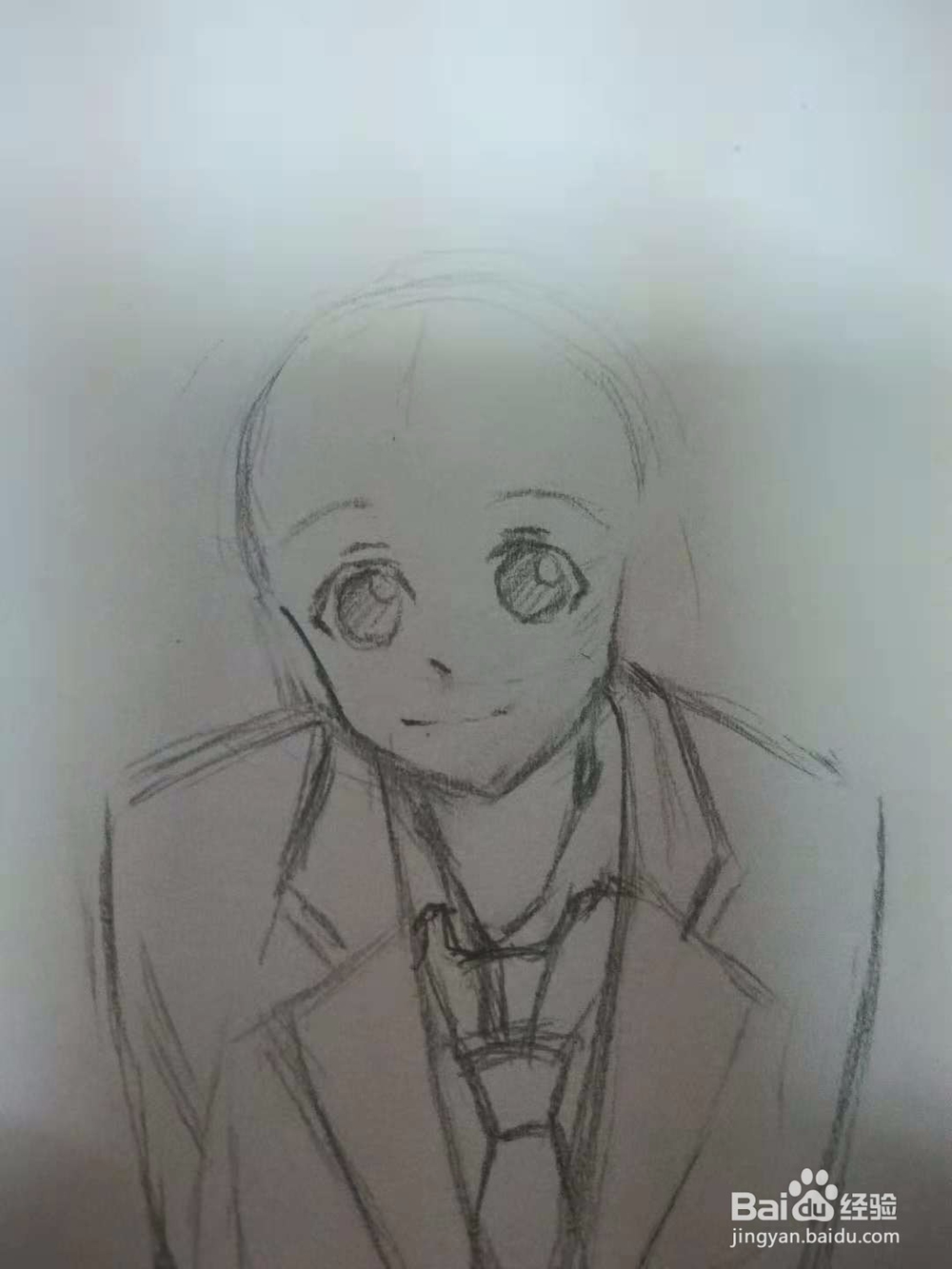 可爱漫画女学生线稿手绘教程