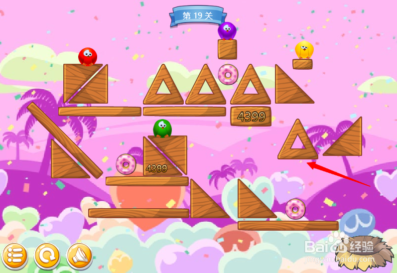 小游戏泡泡鸟历险记第19关