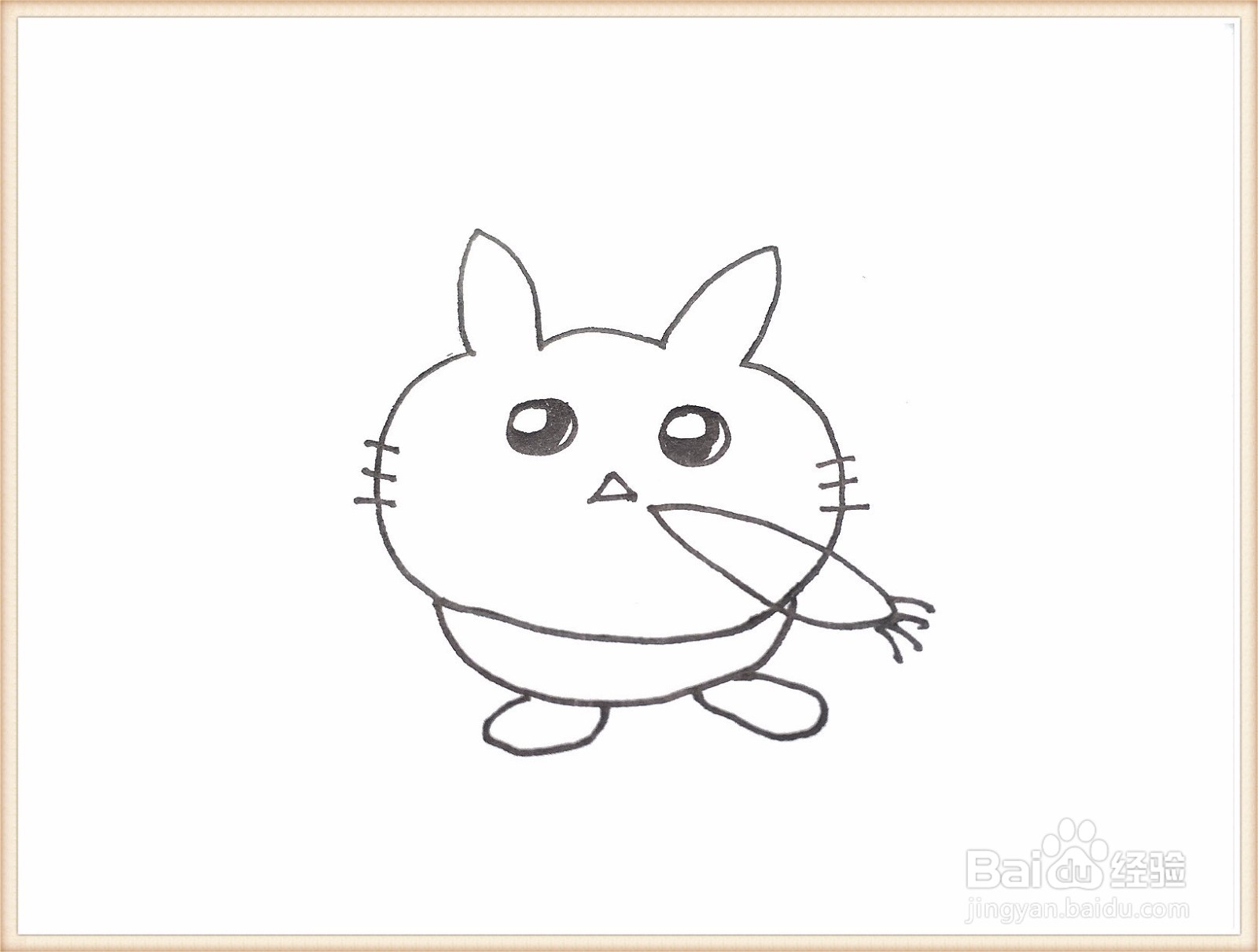 一笔一笔教你画海棠兔简笔画