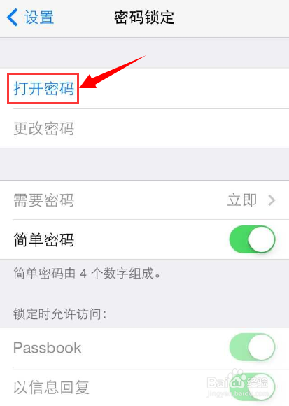 IPHONE设置锁屏密码的方法