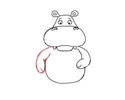简笔画---怎么画可爱的河马