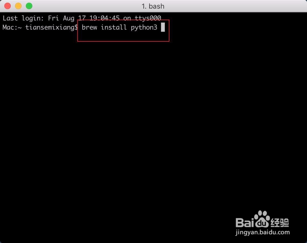 如何在Mac上安装python3