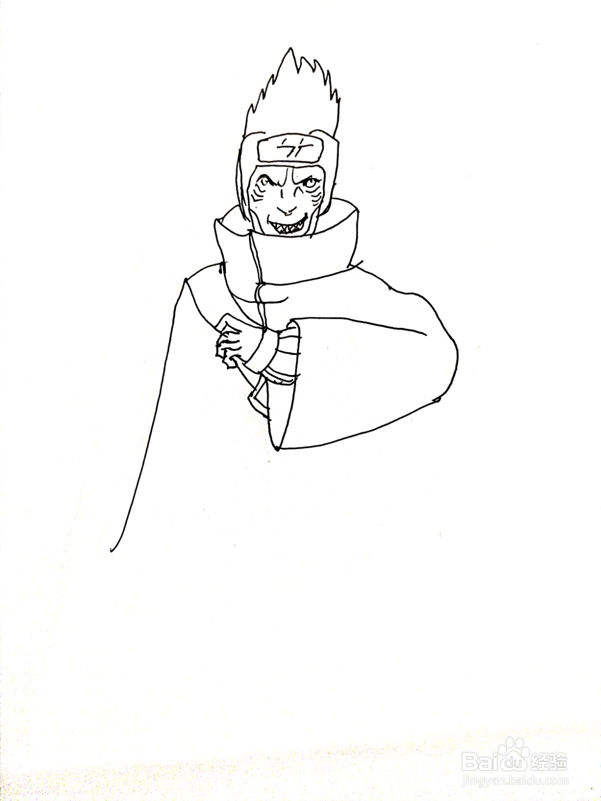 《火影忍者》系列之干柿鬼鲛简笔画