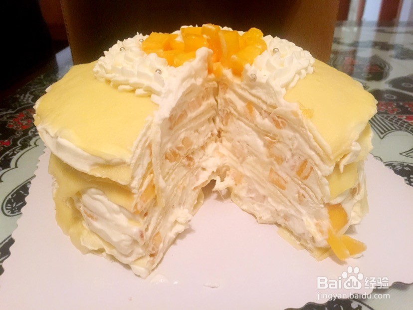 芒果千层蛋糕的做法
