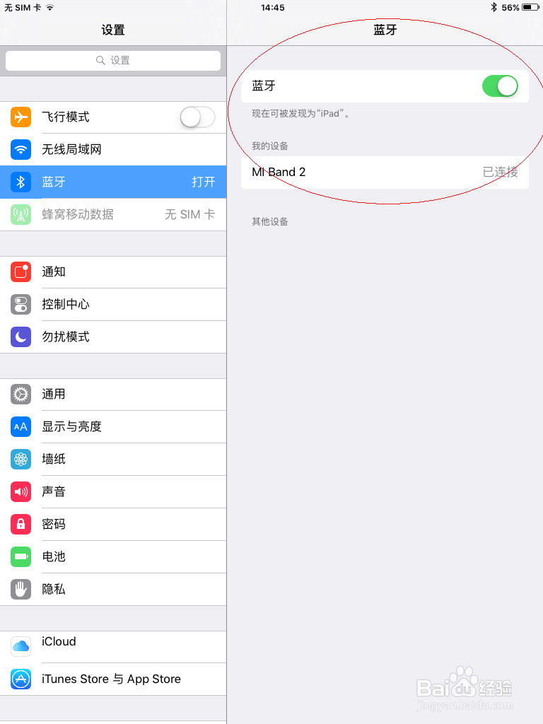 iPad平板电脑如何启用蓝牙功能